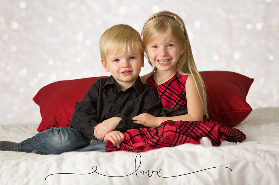 kids xmas portrait