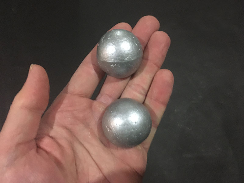 metal styrofoam balls