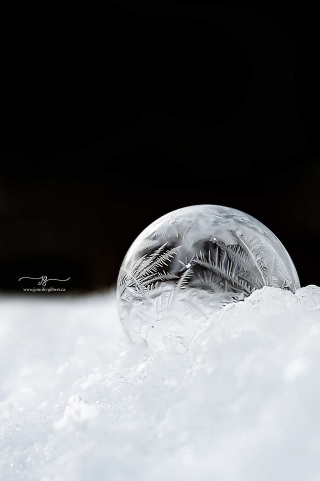 snow winter bubble