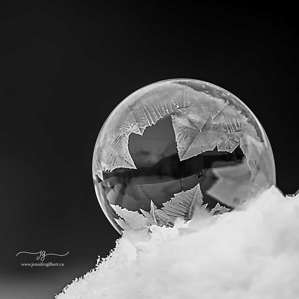 frozen snow bubble