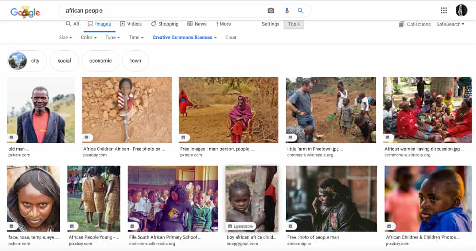 google search african people