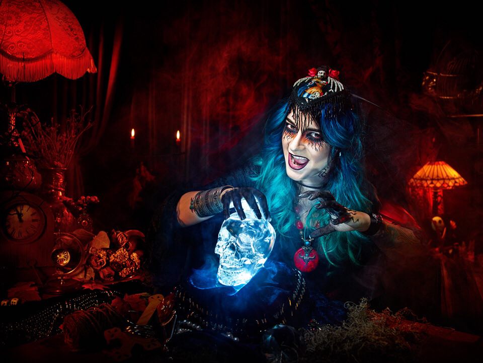 An image of a scary fortune teller by Brent McCombs