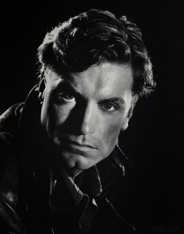 Black and white portrait of an actor by Bruce Berry