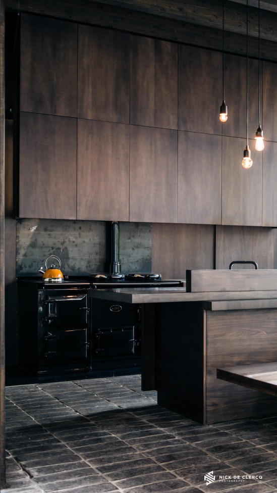 An Architectural interior photo of a Wabi-Sabi kitchen by photographer Nick De Clercq