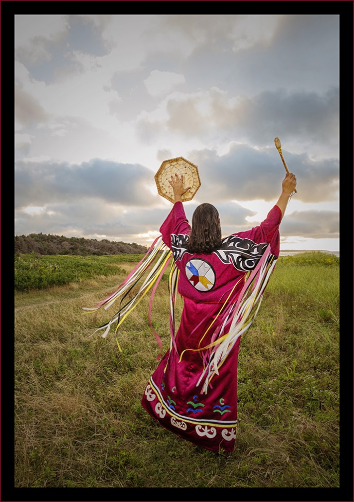 Image of a Mi’kmaq dancer by Berni Wood