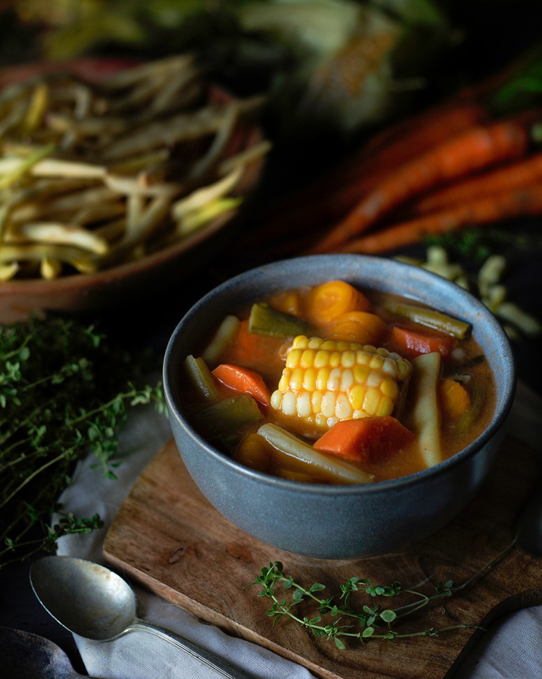 The ingredients for a fall vegetable soup, by Sylvie Mazerolle