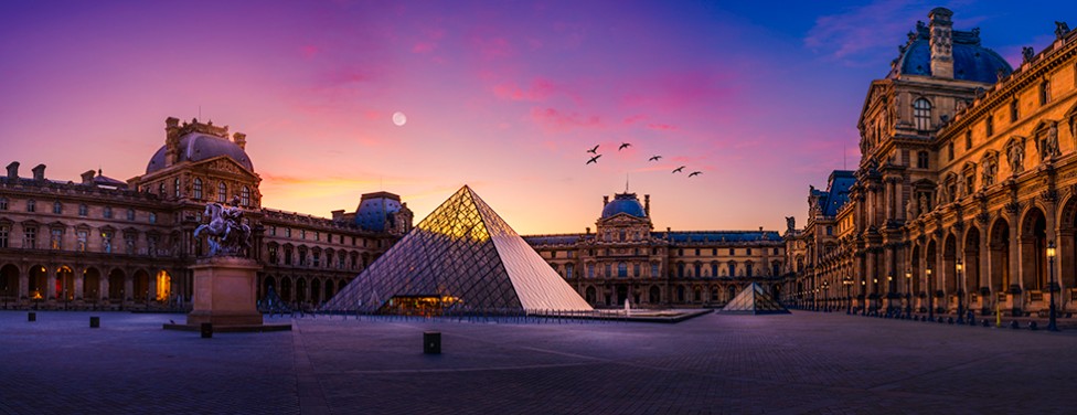 Sunset at the Louvre by Dee Potter