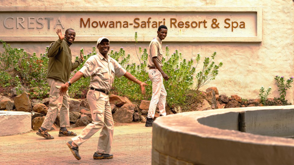 Workers at the Cresta Mowana-Safari Resort