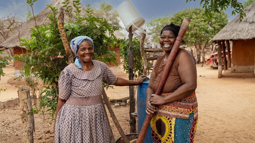 A mother and daughter in Zimbabwe